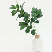 

70CM 41Leaf Tropical Artificial Plant Plastic High Pole Branch Green Feel Eucalyptus Leaf Vase Material Home Living Room Decor