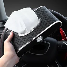 Автомобильный подлокотник из искусственной кожи, коробка для салфеток, держатель, стабильная легкая установка, бумажный чехол для хранения салфеток