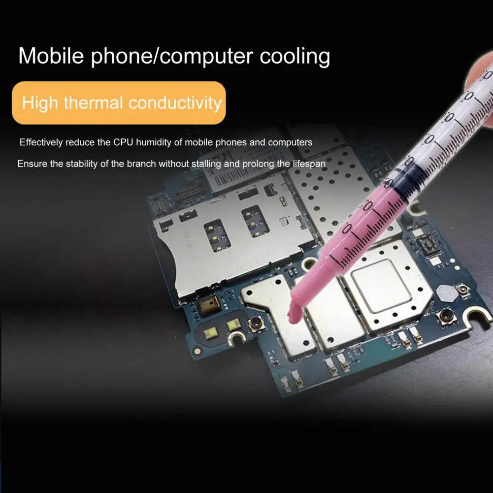 5Pcs HY530PI Thermal Paste Safe Quick Cooling Pink 2.5W/M-K 0.5g Computer Cooling Thermal Compound for CPU