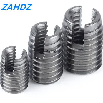 

10PCS M2-M6 Stainless Steel Threaded Inserts Metal Thread Repair Insert Self Tapping Slotted Screw Threaded