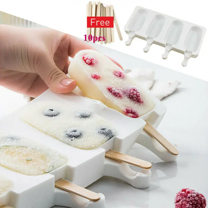 Силиконовая форма для 4-х соков вкусного мороженого устройство приготовления