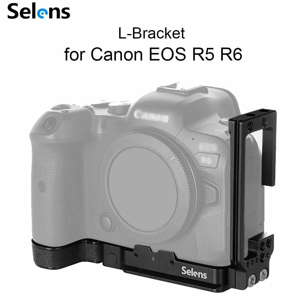 Selens Camera L-Staffa Per Canon Eos R5 E R6 Con Filettatura Accessoria Tipo Arca Da 1/4 "Piastra A Sgancio Rapido In Lega Di Alluminio
