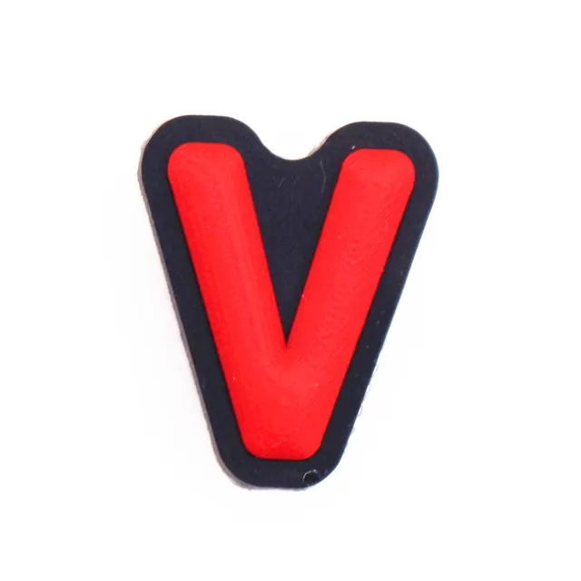 Single Sale 1Pcs Shoe Charms Decoration 26 English Letters Free Combination Shoe Accessories for croc jibz Kid's Party X-mas V