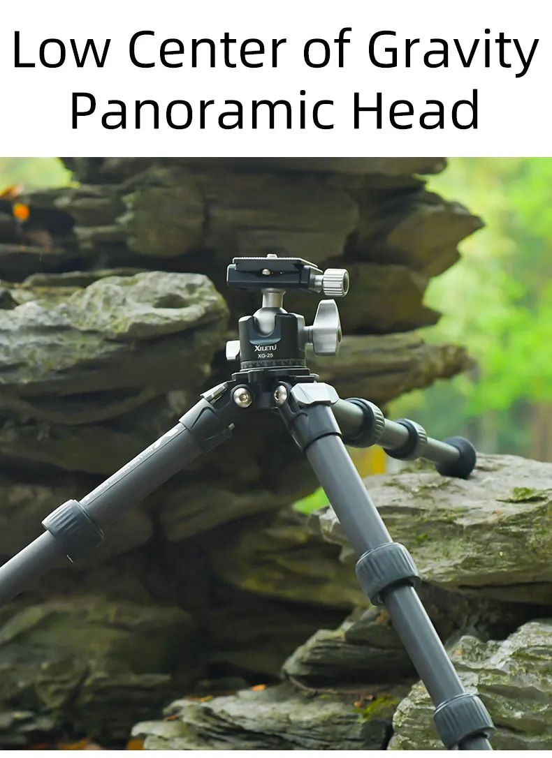 XILETU XG-25 Camera Panoramic Tripod Ball Head 360 Degree Quick Release Ballhead Mount Aluminum Alloy Ball Head With 1/4 Screw
