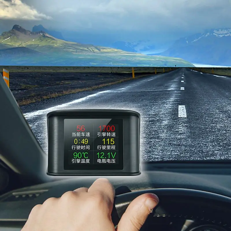 Автомобильный HUD универсальный дисплей OBD скорость метр цифровой проектор скорости лобовое стекло проекция с сверхскоростным транспортным средством