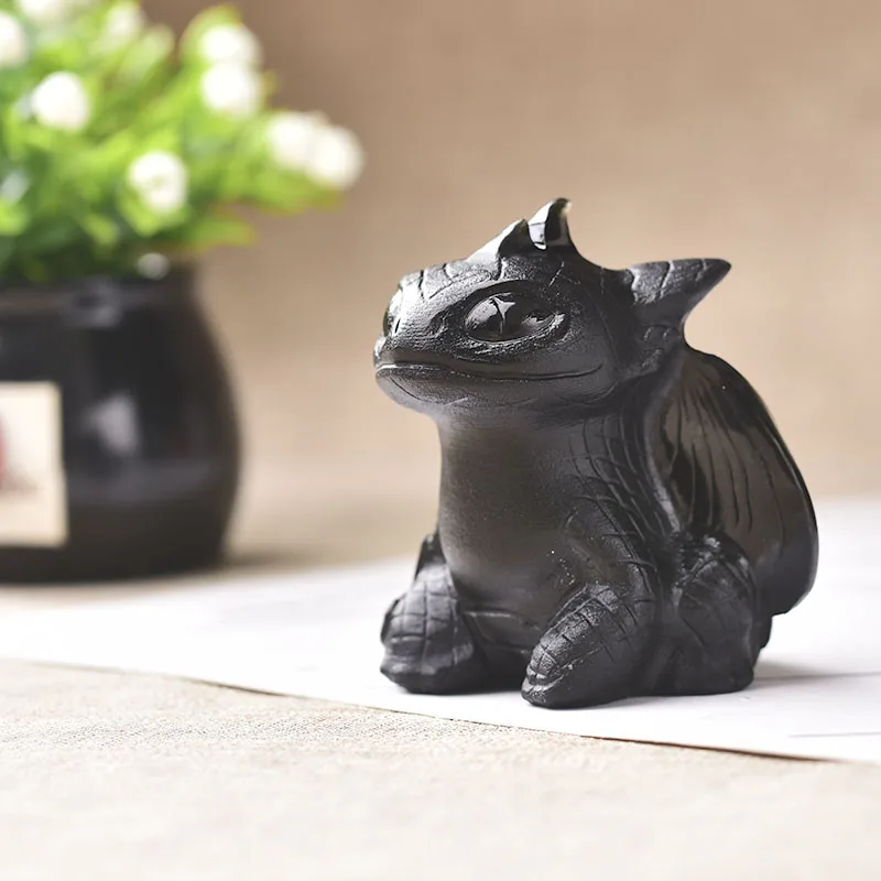 100% из натурального обсидиана КВАРЦЕВЫЙ Дракон Беззубик Туфли балетки ручной