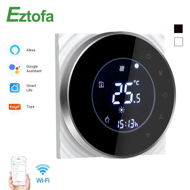 Smart WiFi Touch Thermostat Temperature Wireless Controller For Water/Electric Floor Heating Water/Gas Boiler Works Google Home