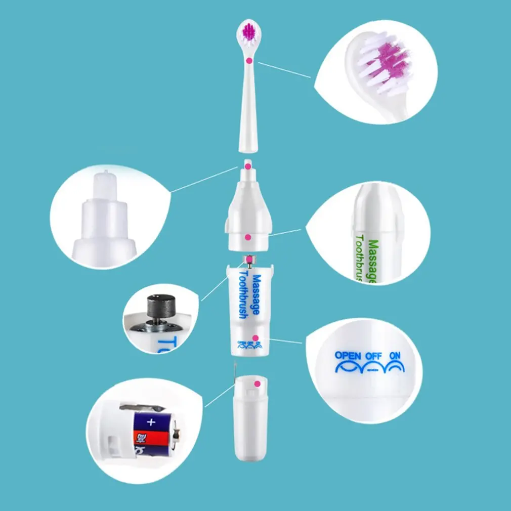 Ультразвуковая Массажная электрическая зубная щетка, водонепроницаемый продукт для полости рта, мягкая чистка, отбеливающие зубные щетки для детей, взрослых, семьи
