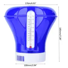 8 дюймов бассейн плавающий легко читаемый диспенсер для таблеток хлора Фидер с термометром и Прямая поставка