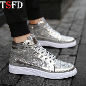 

Fashion Man Shoes Leather High Top Shoes Men Sneakers Leather Shoes Man Youth Casual Shoes Spring Big Size 47 Mens Gold Shoes Y3
