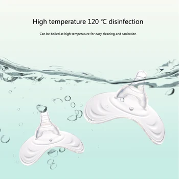 

With Case Soft Silicone Clear Maternity Mothers Protection Cover Reusable Nipple Shield Breast Pad Easy Clean Butterfly Shape