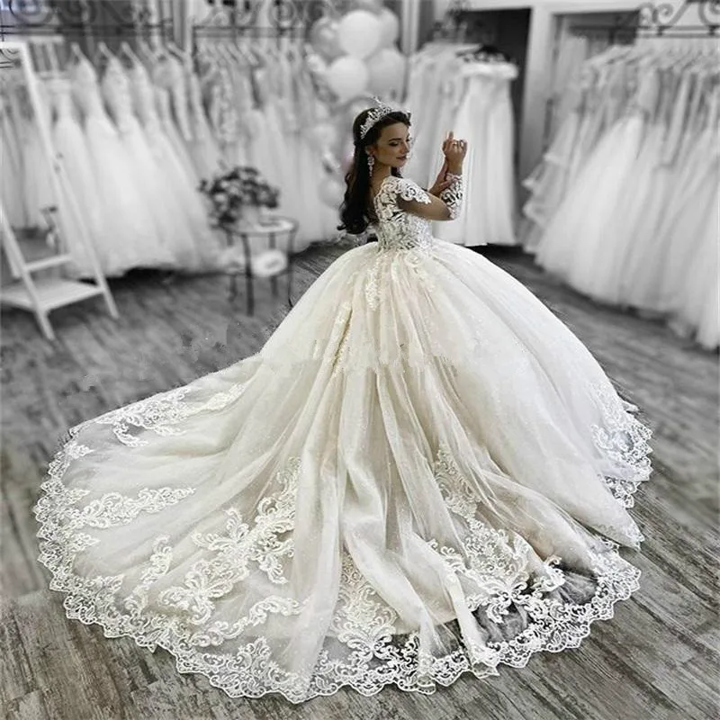 cinderella-lace-long-sleeve-wedding-dresses (2)_副本