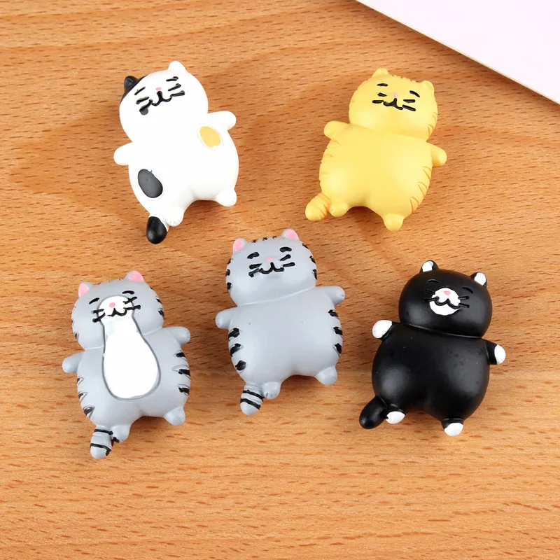 

10Pcs Kawaii Cat Resin Craft Flatback Cabochon Miniature Animal DIY Phone Case Decoration Fairy Garden Ornaments Scrapbooking
