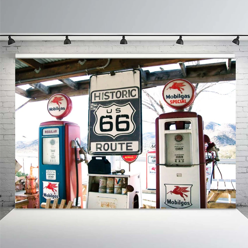 Download Paper Party Supplies Gas Station Vinyl Photography Backdrop Party Decor