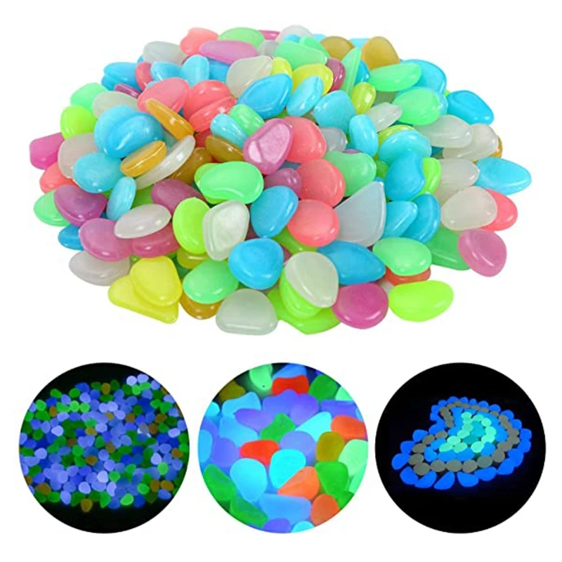 Luminous Night Glowing Stones Decorative Dark Glowing Pebbles - Aquarium Fish Tank Glowing Rocks And Pebbles Home Decoration Glowing Rocks