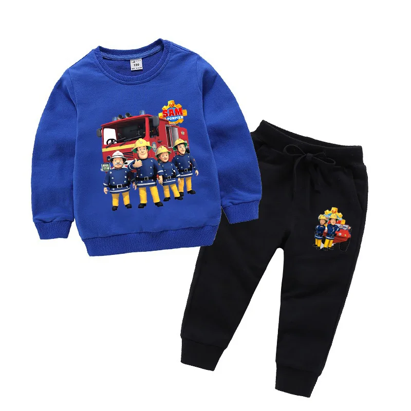 Комплекты для детей г. Новая детская одежда для мальчиков осенний комплект, толстовки, штаны, костюмы осенний хлопковый свитер для маленьких мальчиков+ штаны