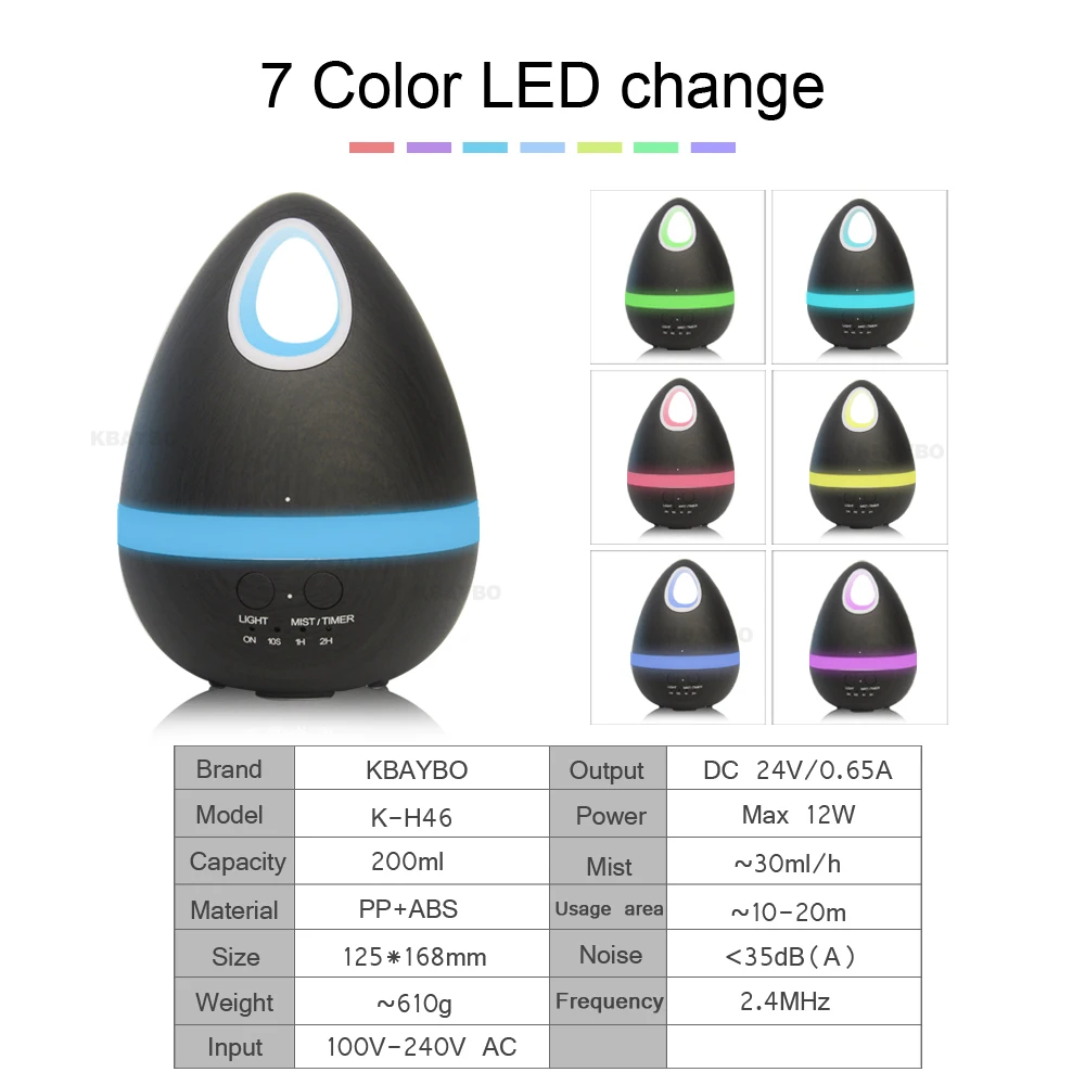 Air Purifier Aroma Oil Diffuser Ultrasonic Humidifier Home Office Mini Essential Aroma Diffusers Aromatherapy 200ml Mist Maker