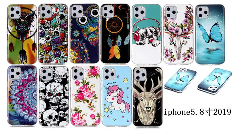 

Luminous TPU Butterfly Owl Bird Unicorn Deer IMD Pattern Rubber Gel Case for Apple iPhone XI Max XIR XS Max XR XS