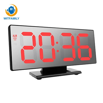 

LED Desktop Alarm Clocks Electronic Watch Table Multifunction Snooze Night Display LED Mirror Digital Alarm Clock Despertador