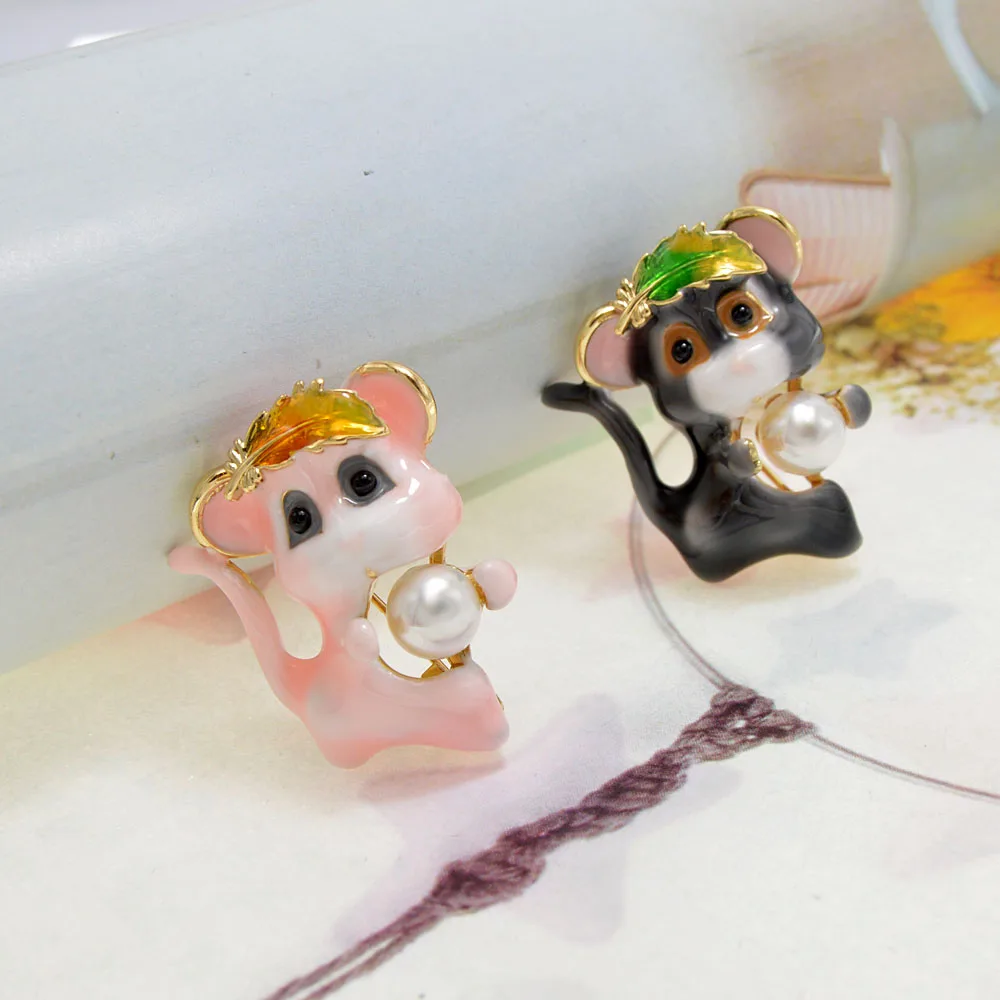 CINDY XIANG 4 цвета на выбор, эмалированные Броши с изображением мыши для детей, милая маленькая брошь с животными, китайская мышь, подарок на год, забавное ювелирное изделие, подарок