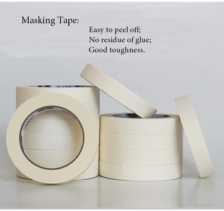 20Meters Long Masking Tape Beige Car Single Tape Spraying Wholesale House Oil Car Color Side for Painting, Adhesive Cheap