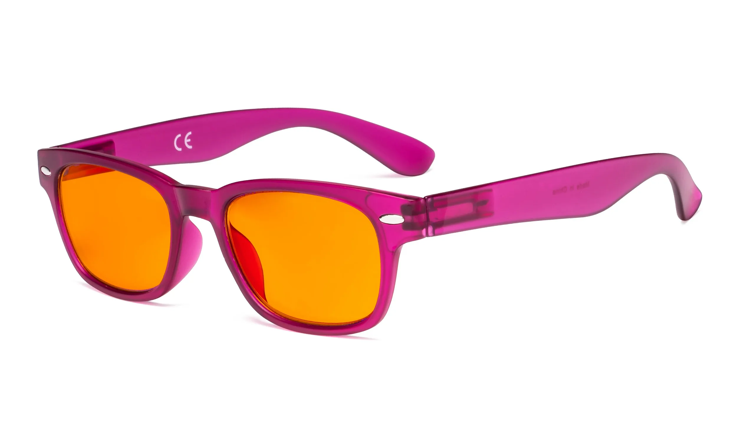 Rose-Red DSFH4 Eyekepper женские синие блокирующие компьютерные очки для чтения с оранжевым фильтром линзы для сна-Ретро компьютерный ридер для женщин - Цвет оправы: Rose-Red