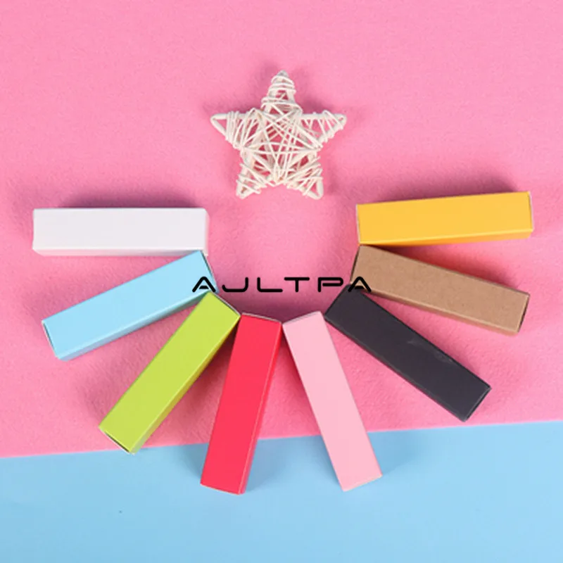 1000pcs Colourful Mini Gift Kraft Paper Packaging Boxes Lipstick Paperboard Packing Boxes for Wedding Party Anniversary Package