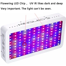 Король светодиодный 1200/1500/2000 W/3000 W светодиодный grow светильник полный спектр Вег цвету двойной переключатель для комнатных растений парниковый