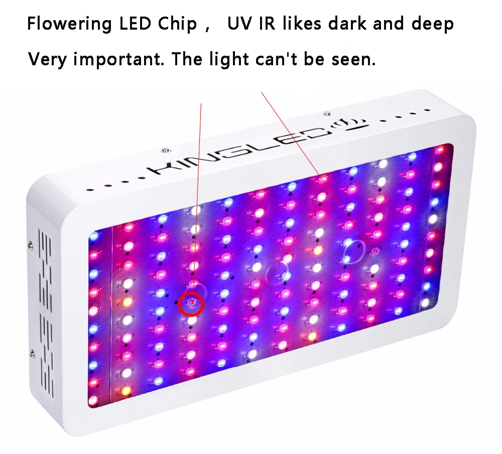 Король светодиодный Светодиодный grow светильник 600 W/1000 W/1200 W/1500 W/2000 W/3000 W полный