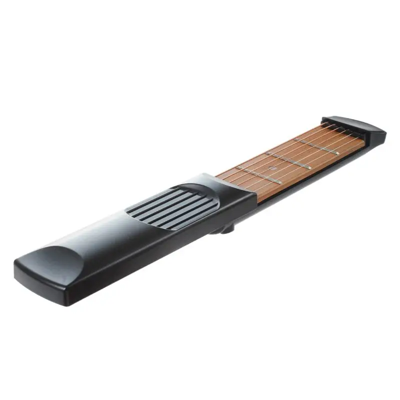 

Pocket Strings Guitar Practice Tool Gadget Novice Expert 4 Fret Model Portable Black