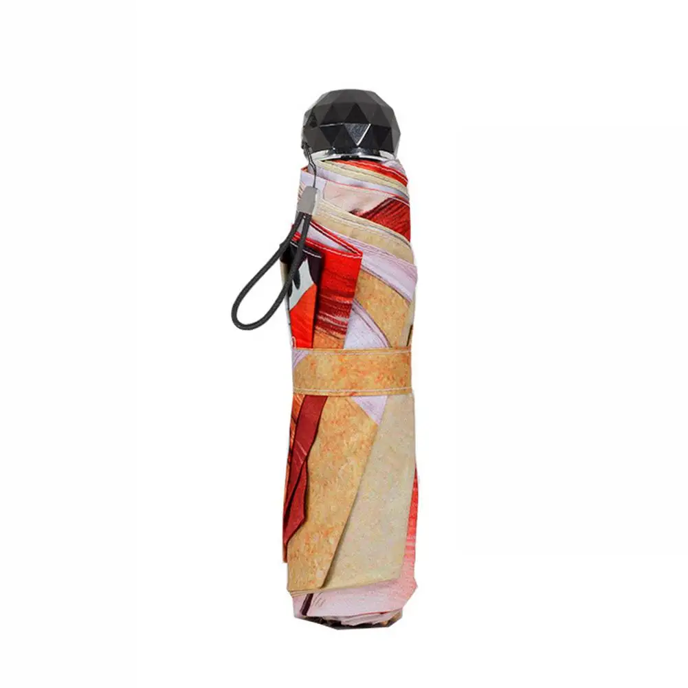 Cute illustration fox girl parasol silver glue sunscreen UV protection umbrella umbrella sun and rain dual use umbrella
