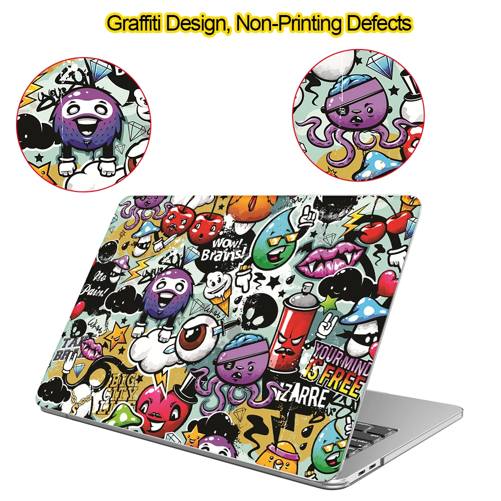 Mtt-capa para Laptop para Macbook Air 13 Macbook Pro 13 14 16 Touch Bar 13 136 m1 m2 Funda Capa para Laptop dos Desenhos Animados A2179 A1932 2023 - Imagem 4