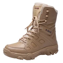 

New Men Outdoor Military Boots Tactical Camping Shoes Autumn and Winter High-top Shoes Lightweight Mountain Boots Big Size 39-47