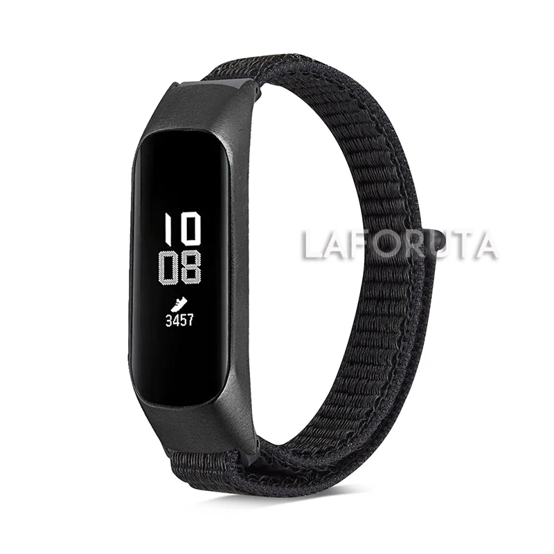 Black Laforuta Galaxy Fit-e R375 нейлоновый Браслет для samsung R375 ремешок фитнес-трекер Браслет Петля для женщин и мужчин - Цвет ремешка: Black