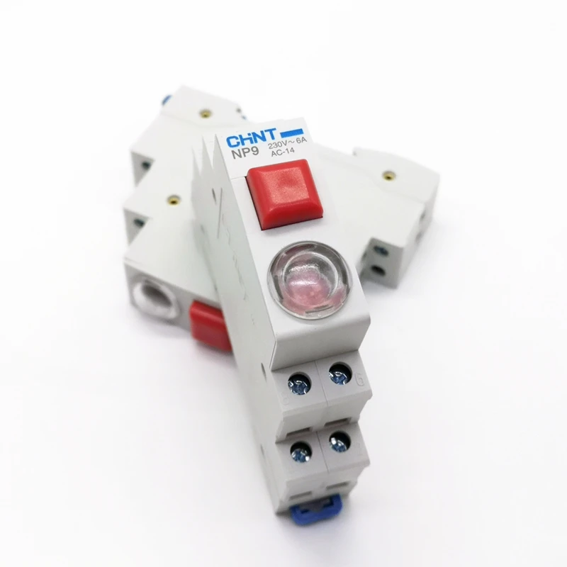 1pcsCHINTDinRailMountPushbuttonwithSignalLightNP92NO1NC