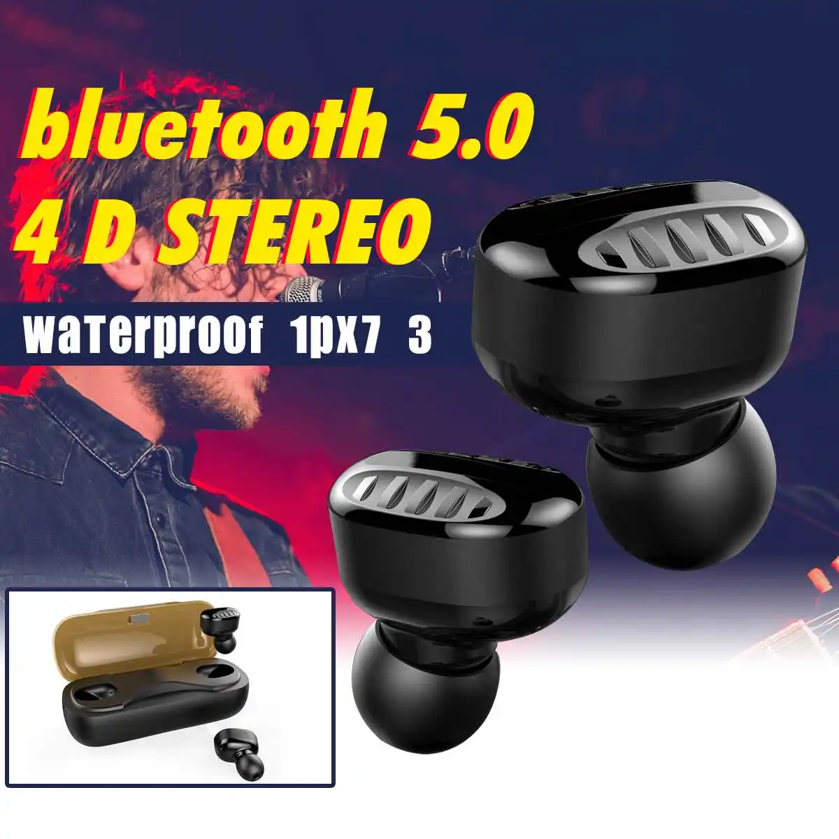 Мини наушники bluetooth 5,0 наушники TWS Беспроводная стерео гарнитура водонепроницаемые спортивные наушники-вкладыши один/двойные наушники 2000 мАч power Bank
