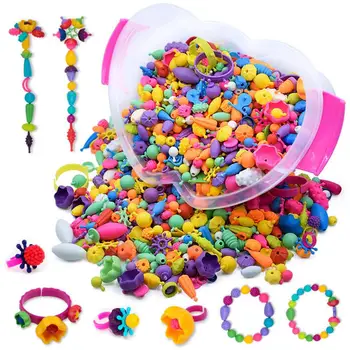 

500pcs DIY Handmade Beaded Toy Belt Storage Box Creative Girl Accessories Bracelet Toys Education Gifts For Children