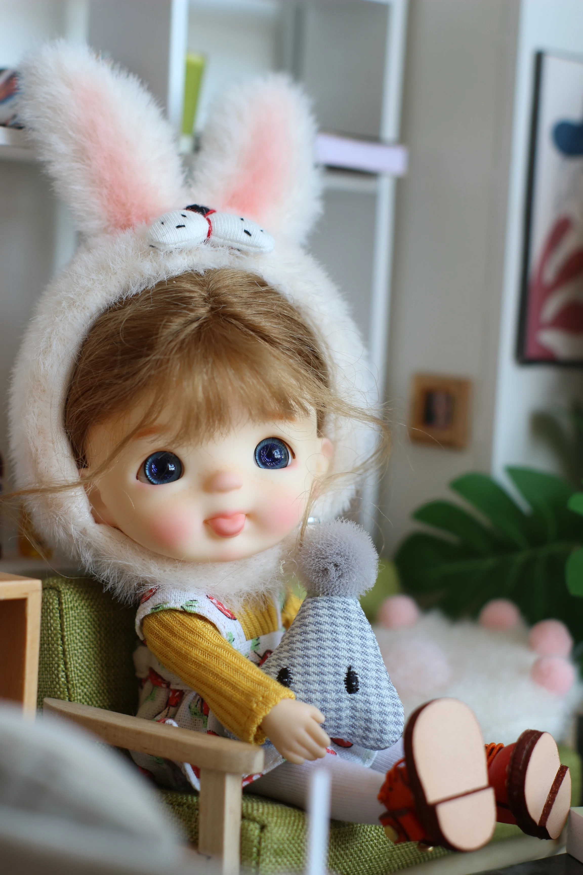 OB11 кукла Tommy 1/12 1/8 bjd детская голова включая кукольную голову и парик одежду обувь
