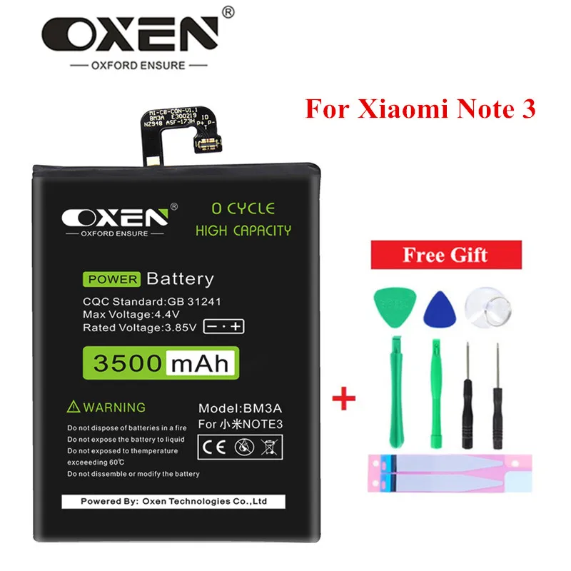 Аккумулятор OXEN BM3A 3500 мАч для Xiaomi Mi Note 3 мобильный телефон сменная батарея высокой