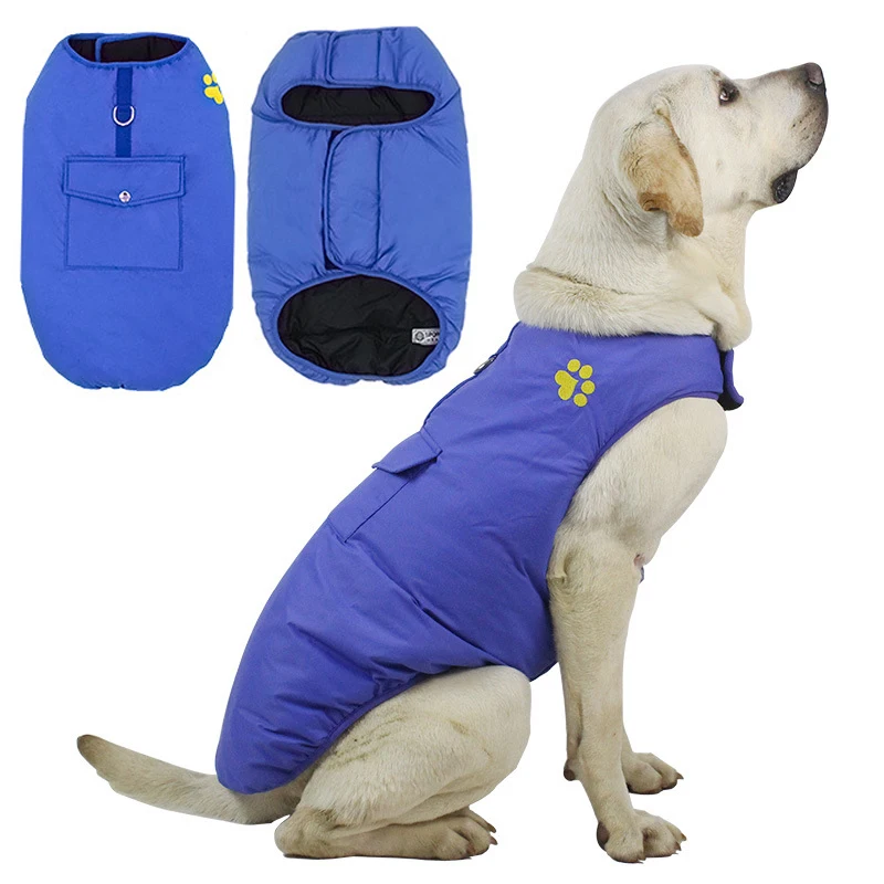 Водонепроницаемый одежда с принтом в виде собак для маленьких собак Французский бульдог пальто для больших собак, куртка-пуделем; обувь с Мопсом Костюмы Двусторонняя одежда для домашних животных, жилет верхняя одежда