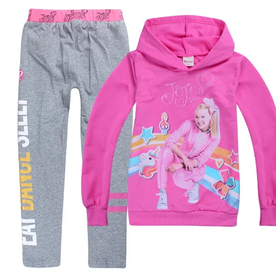 Г., новые весенне-осенние комплекты одежды для девочек JOJO Siwa толстовка с капюшоном+ штаны, комплект одежды детская спортивная хлопковая детская одежда