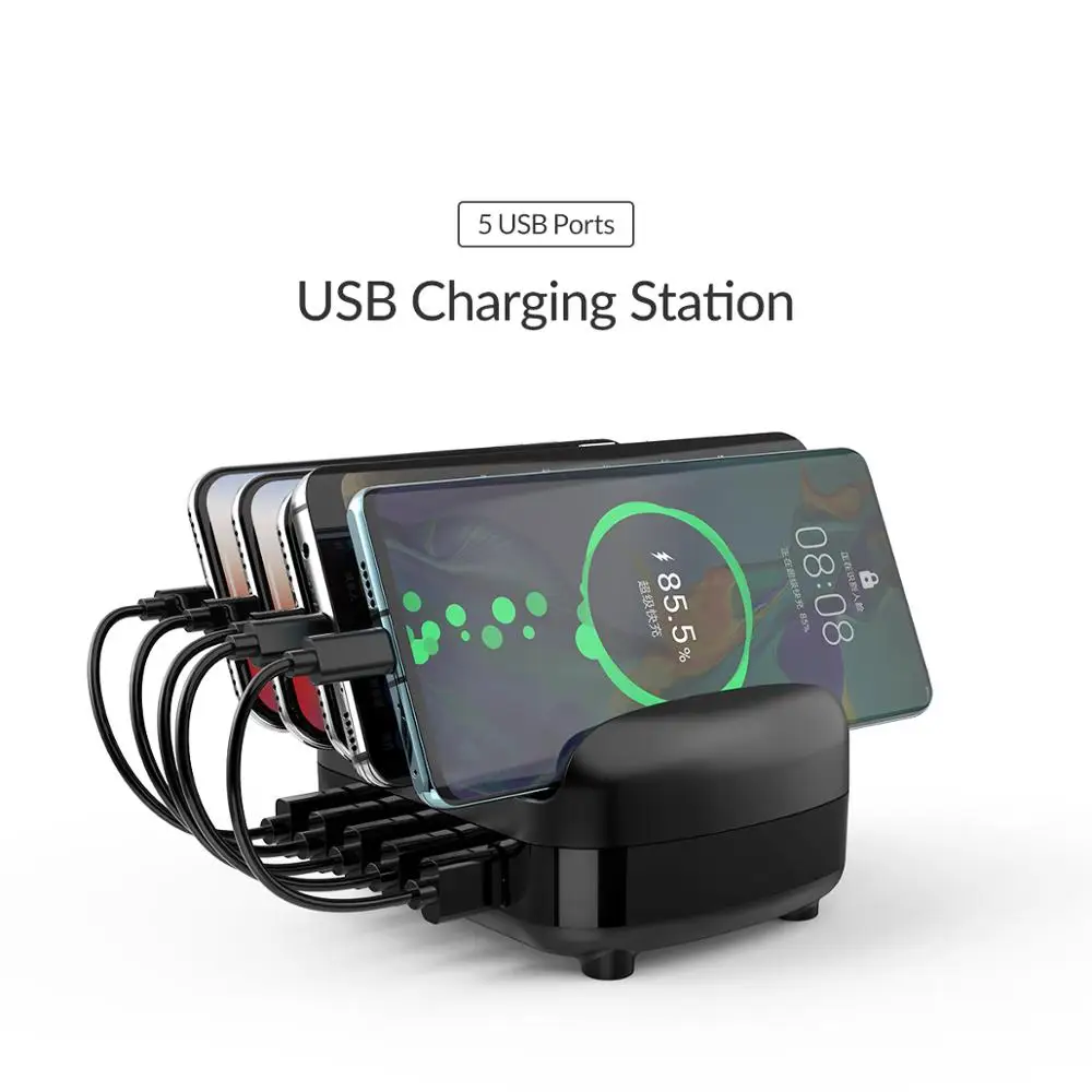 ORICO 5 портов USB Зарядное устройство Док станция с держателем для телефона или