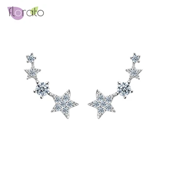 

925 Sterling Silver Stud Earrings for Women Temperament Earrings Five-pointed Star Earrings Korean Silver Studs Fashion Jewelry