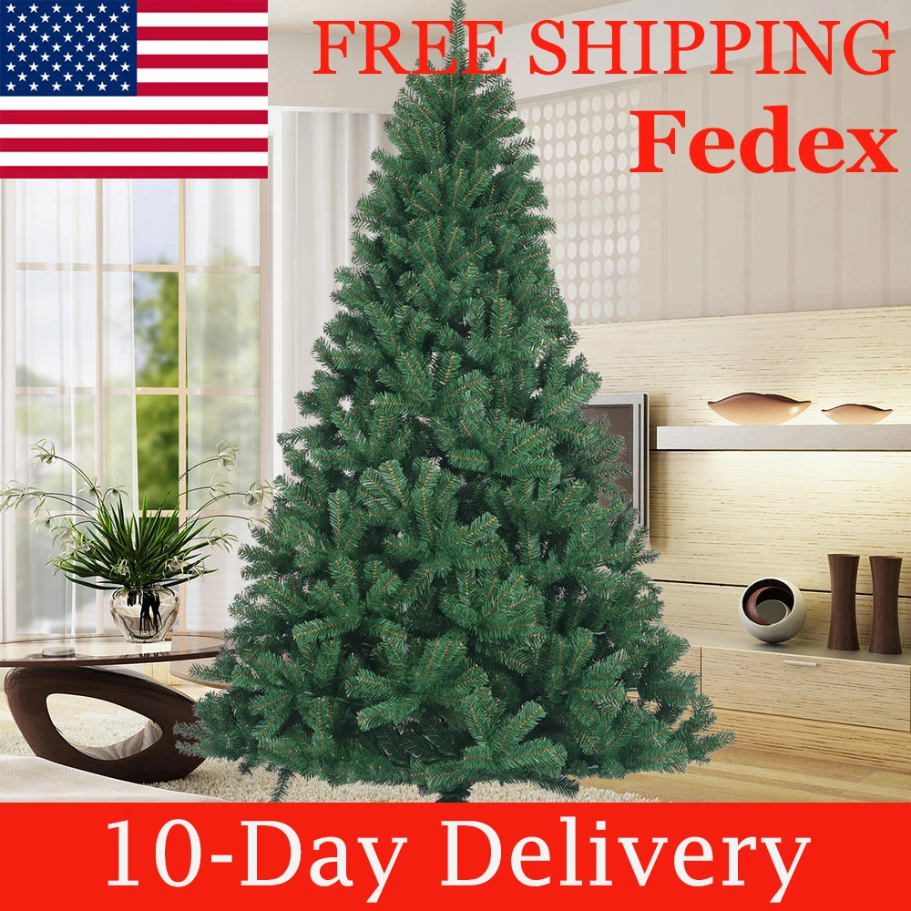 Christmas Trees Prices Real 2022 7.5Ft Artificial Christmas Tree Full Natural Spruce Pvc Fir Tree Foldable  Metal Stand Unlit Green Christmas Decorations 2022|Trees| - Aliexpress