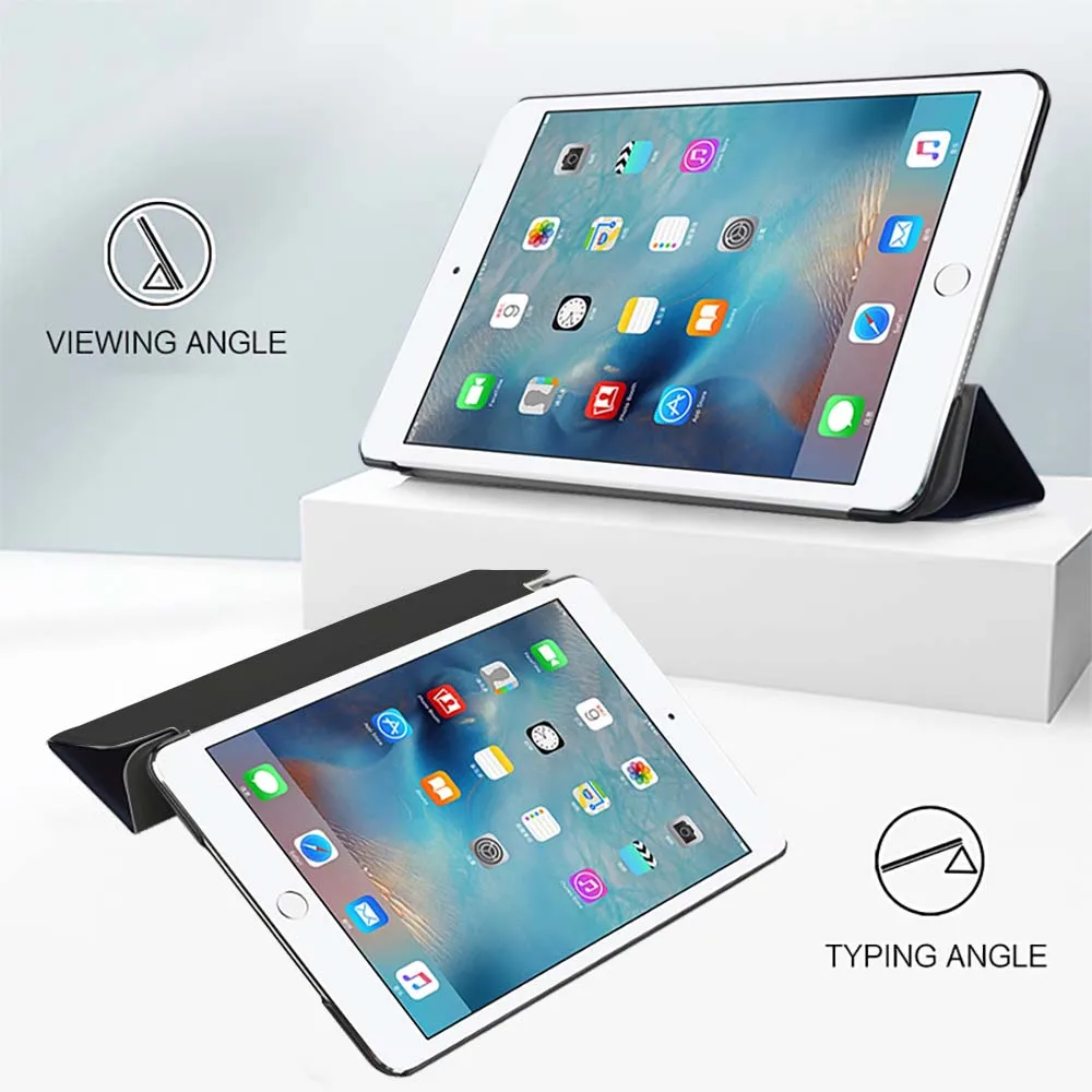 Capa de Couro com Suporte Ajustável Capinha Inteligente para Apple Ipad 5th 6th Pro 9.7 Air com Estojo Magnético para Tablet Mais Teclado Bluetooth Mais Stylus - Imagem 2