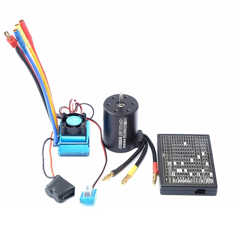 3650 2300KV бесщеточный двигатель &amp 45a ESC с программным автомобилем Combo для 1:8/1:10