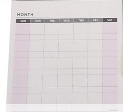 month 60 листов/шт. Еженедельный план, Ежемесячный план, контрольный лист, самоклеющиеся наклейки, планировщик, это сделать, список, блокнот, офисные, школьные принадлежности - Цвет: month