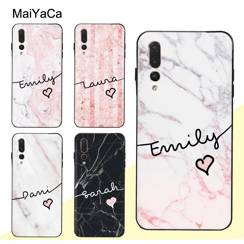 

MaiYaCa Personalised Custom Name Marble Case For Huawei P20 P30 Pro P10 Lite Honor 10 9 8X Mate 20 10 Lite Nova 3E 3I Y9 2019