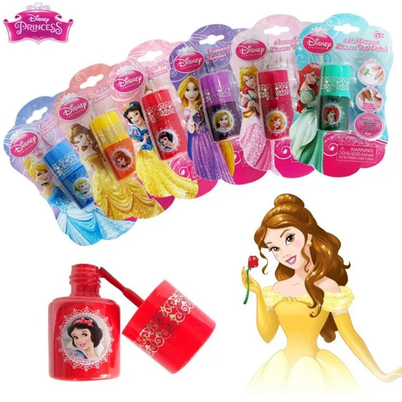 Disney-esmalte de uñas soluble en agua, juguetes para juego de imitación, maquillaje para niños y niñas, juguete para regalo