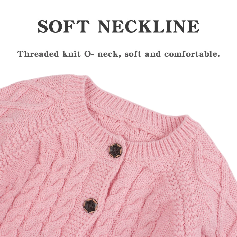 Twist Baby Girls Sweater Cotton Long Sleeve Cardigan for Girls Infant Toddler Sweaters Autumn Winter (9)